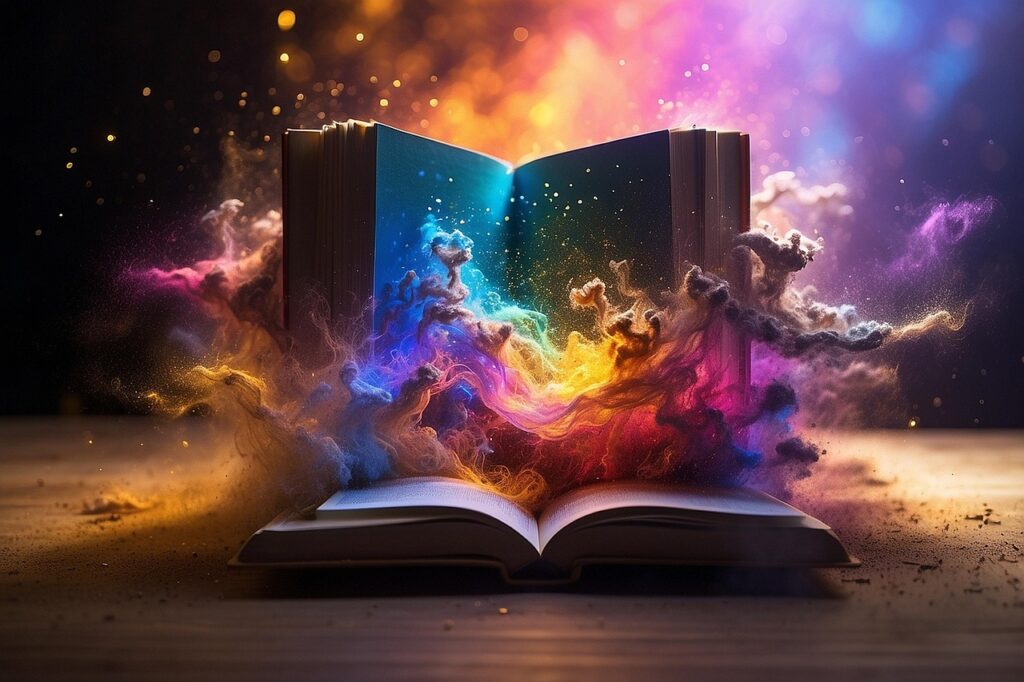 dream like book exploding with colour and imagination